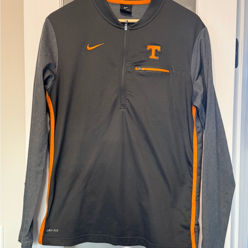 Nike Men's Black & Orange Tennessee Volunteers Dri-FIT Quarter-Zip Pullover